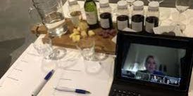 LC Heerenveen IO De digitale wijnproeverij vond plaats via ZOOM. (© Eigen foto)