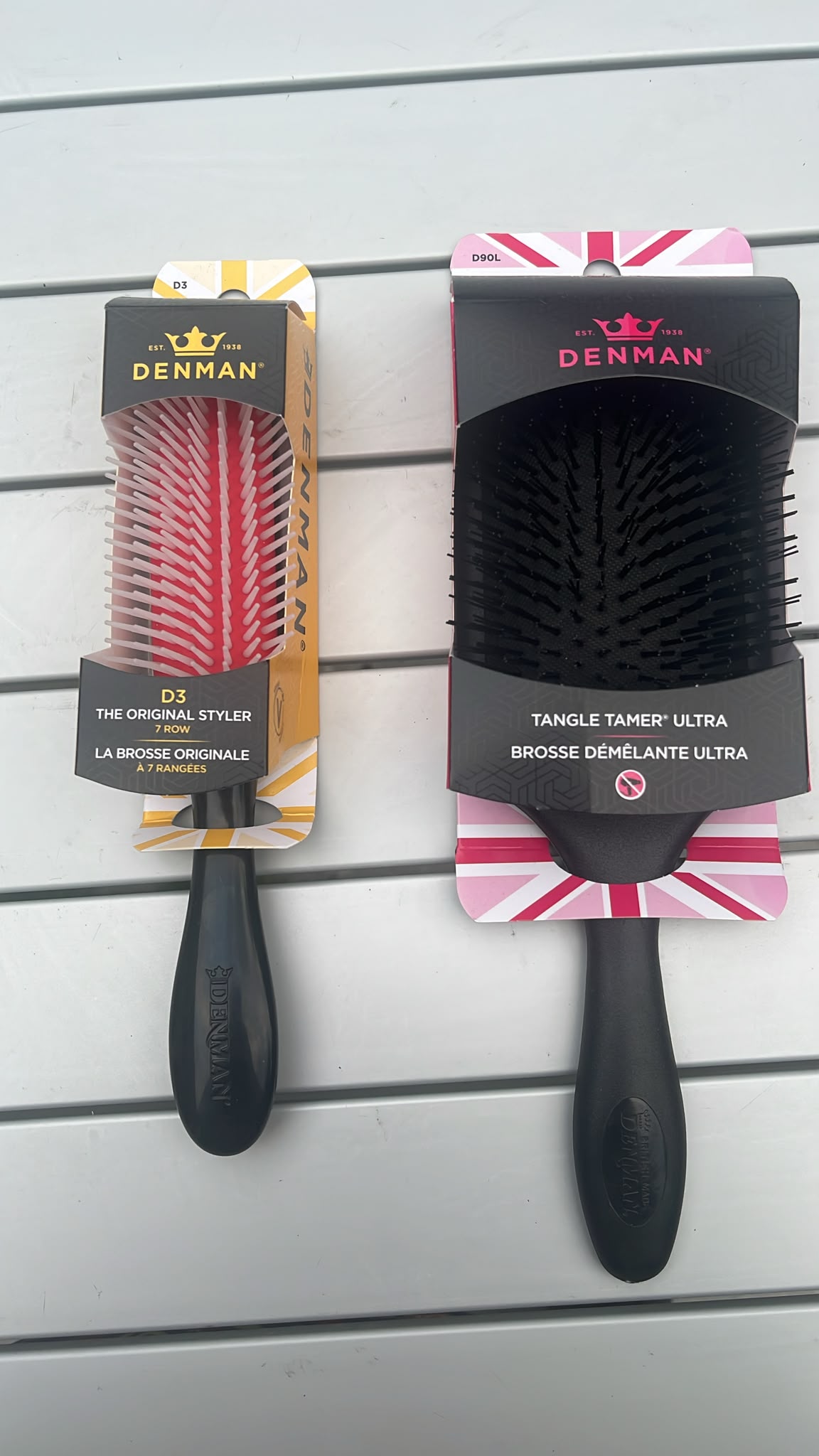 Haarborstel Denman D90L Tangle Tamer Ultramet logo 26/27 - Afbeelding 3
